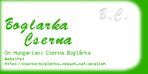 boglarka cserna business card